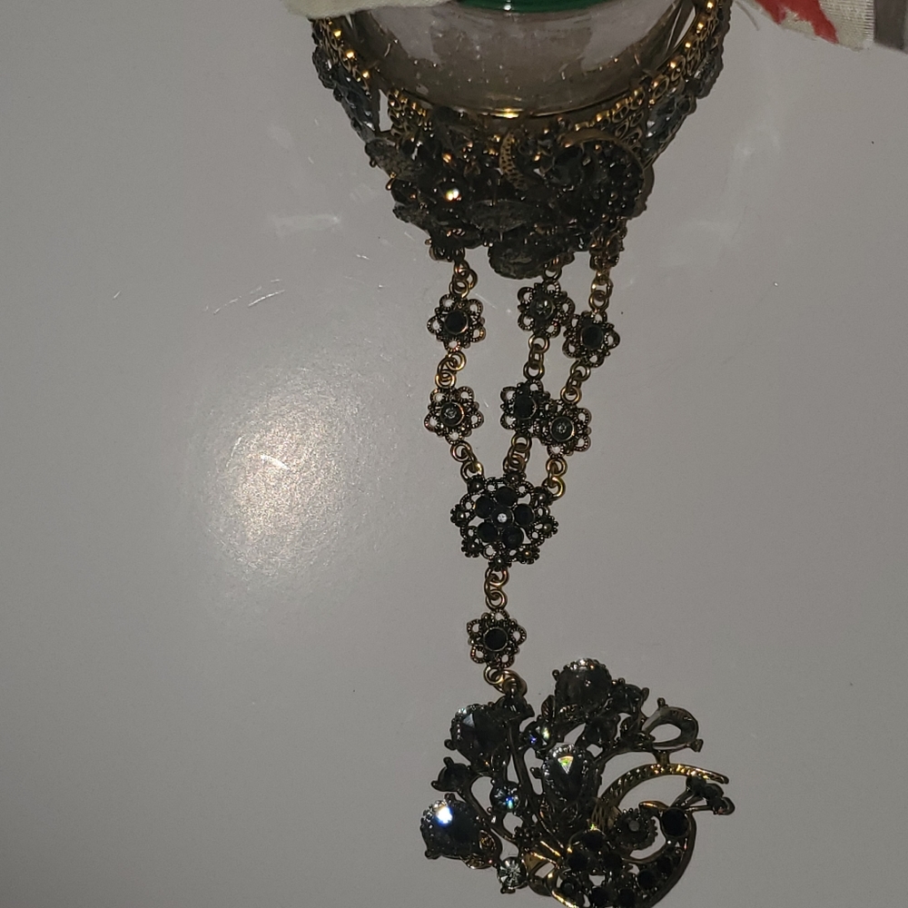 Paved Crystal Peacock Bracelet Slave Ring